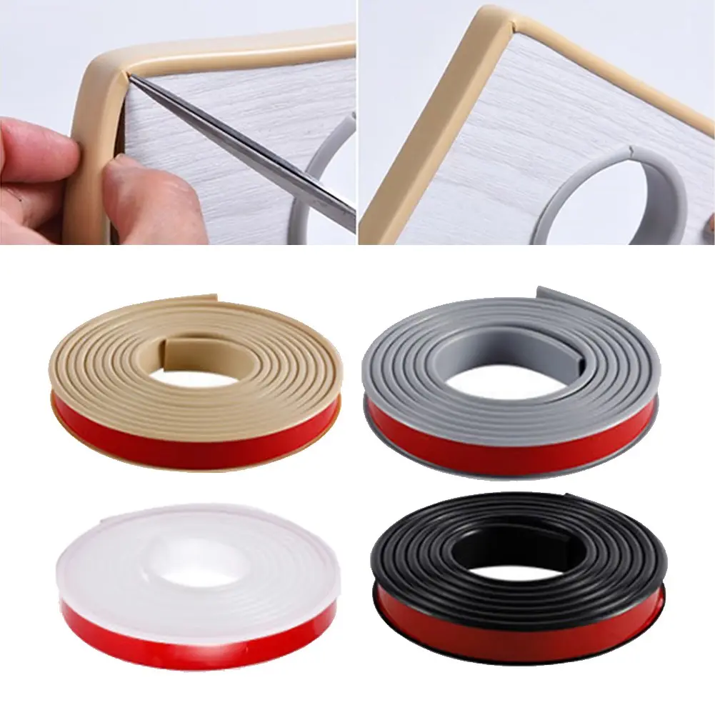 1M Self-Adhesive Edge Banding Tape Furniture Banding U-Shaped Rubber Edge Guard Strips Protector TPE Seal Strip 12/14/18/20/25mm