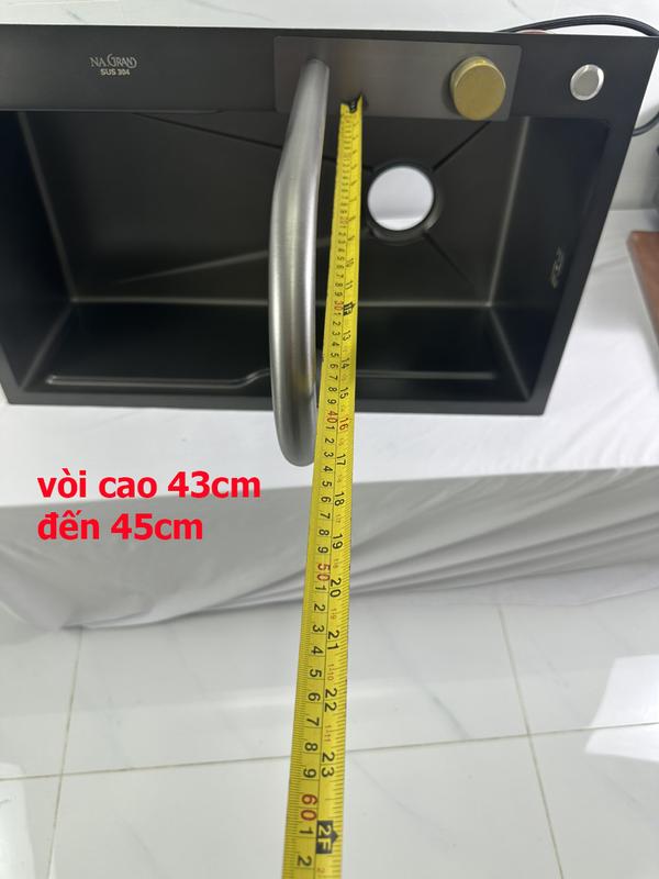 CHẬU+VÒI CHẬU DÀY 3ly Chậu Rửa Chén Bát 1 hộc CAO CẤP VÀ VÒI RÚT HIỆN ĐẠI,CHẬU PHỦ NANO ĐEN CHỐNG TRẦY N20 7546 KHAY VÀ THỚT và xả 4