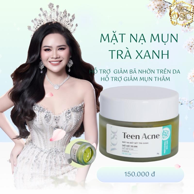 Mặt Nạ Mụn Đất Sét Trà Xanh VCSC - Vitaminb5 , Hỗ trợ giảm mụn, Hỗ Trợ Cải thiện màu da