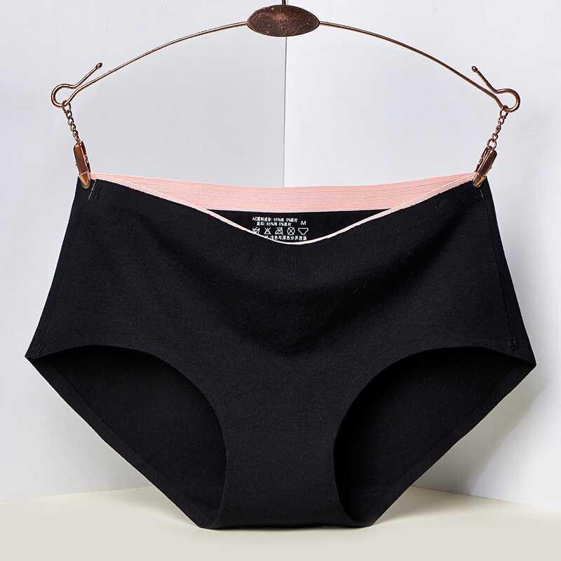 Product Introduction of Pure cotton seamless mid waist antibacterial sexy women's panties 9