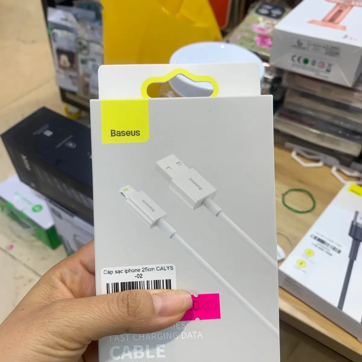 Dây sạc iphon ngắn 25cm sạc nhanh