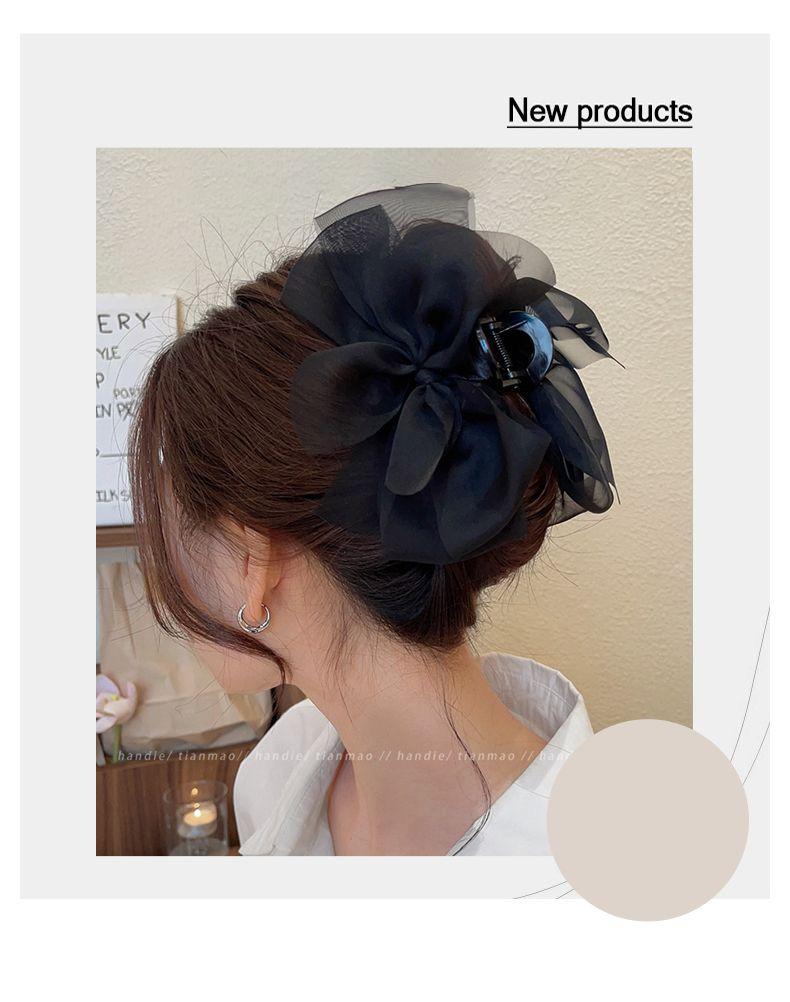 Product Introduction of Kẹp Tóc Nơ Lưới, Tay Cầm Thanh Lịch Và Mới, Cỡ Lớn, Dành Cho Nữ phukien  toc nu Women Hoa 4