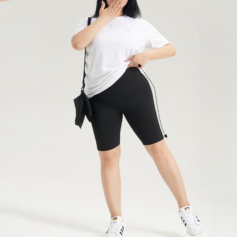 Quần Legging Lửng Bigsize Cạp Cao Che Bụng - Size Tới 130Kg - Su Đúc Siêu Dãn - Mã N46 Nữ Women Pants Đen