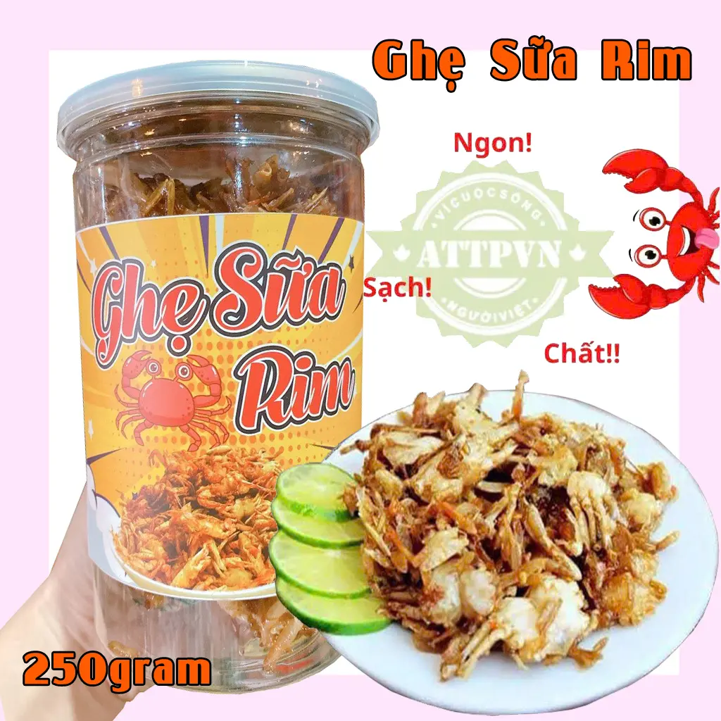 GHẸ SỮA RIM GIÒN 250.GRAM - ĐỒ ĂN VẶT ĐẦM SEN