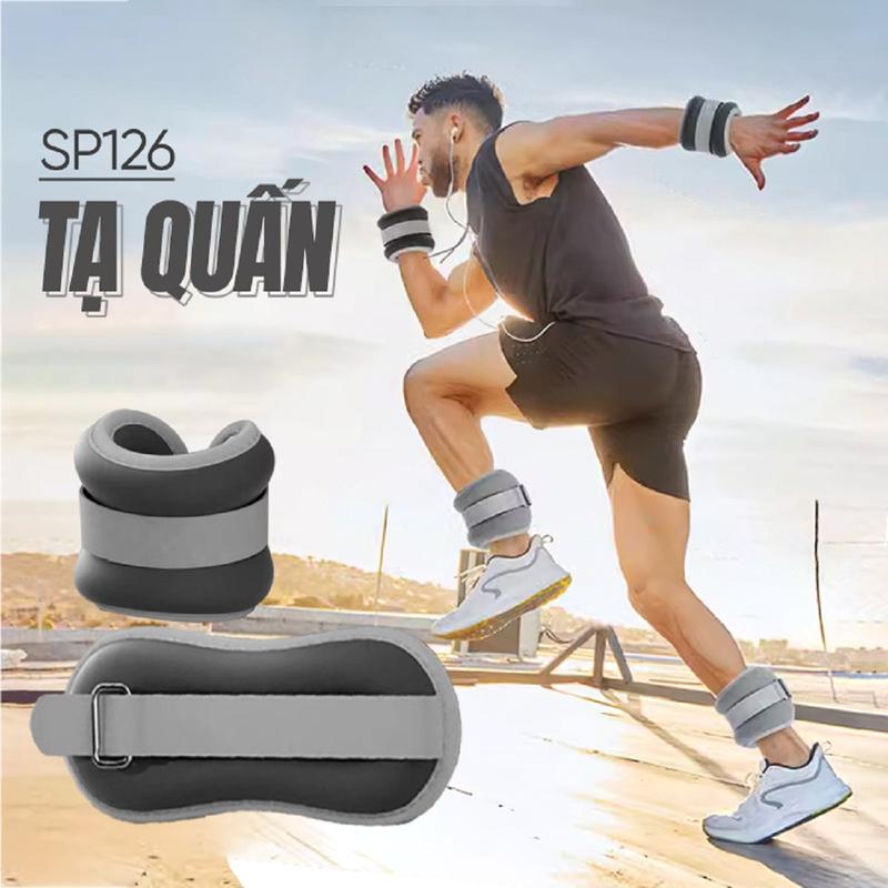Tạ đeo tay chân 2 chiếc cao cấp dùng khi chạy bộ tập gym yoga chất liệu bột sắt mịn nhiều trọng lượng
