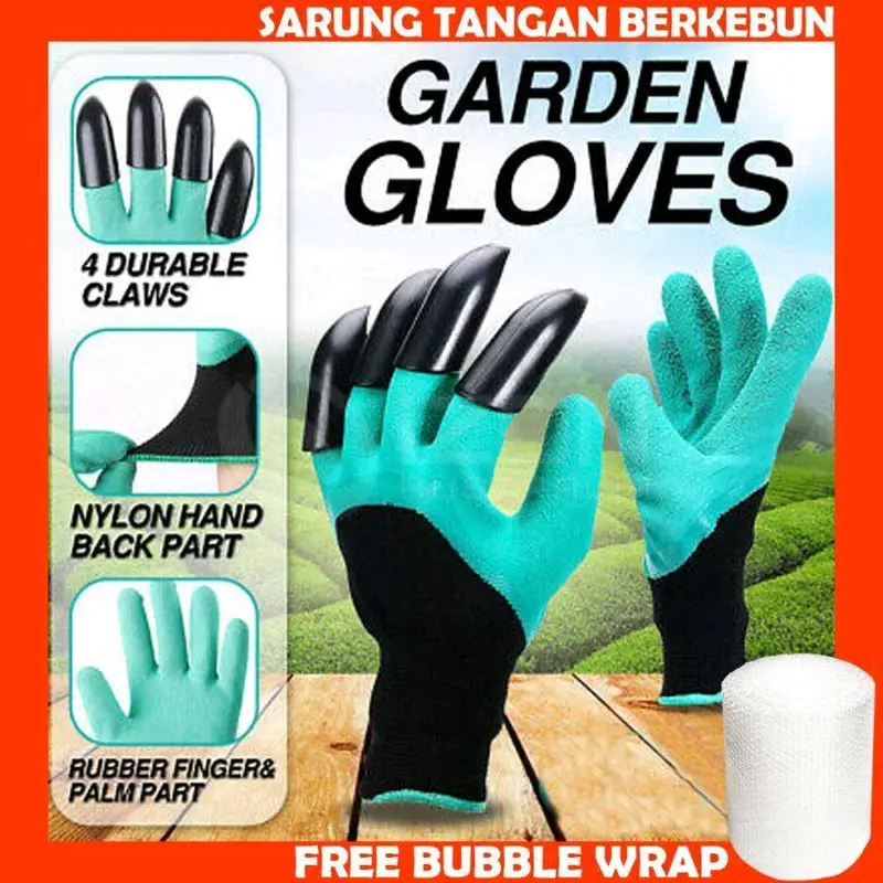 1 PASANG SARUNG TANGAN CAKAR BERKEBUN/GARDENING GLOVES WITH CLAWS 0