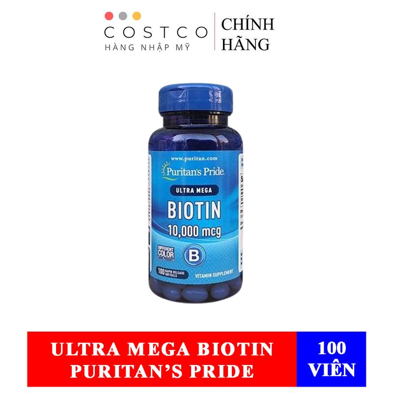 Viên Uống Hỗ Trợ Mọc Tóc, Giảm Rụng Tóc, Giúp Tóc Chắc Khoẻ, Bóng Mượt Puritan’s Pride Biotin 10.000mcg (1 Hủ/100 Viên)