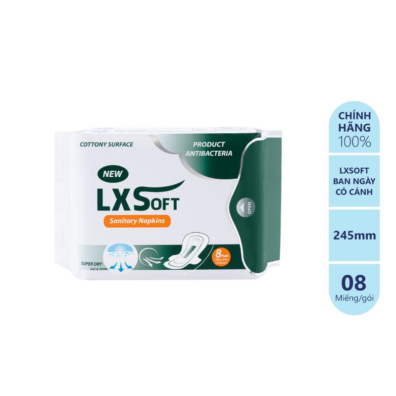 COMBO 9 gói Băng vệ sinh bạc hà LXSoft mặt lưới siêu mỏng siêu thấm hút 3