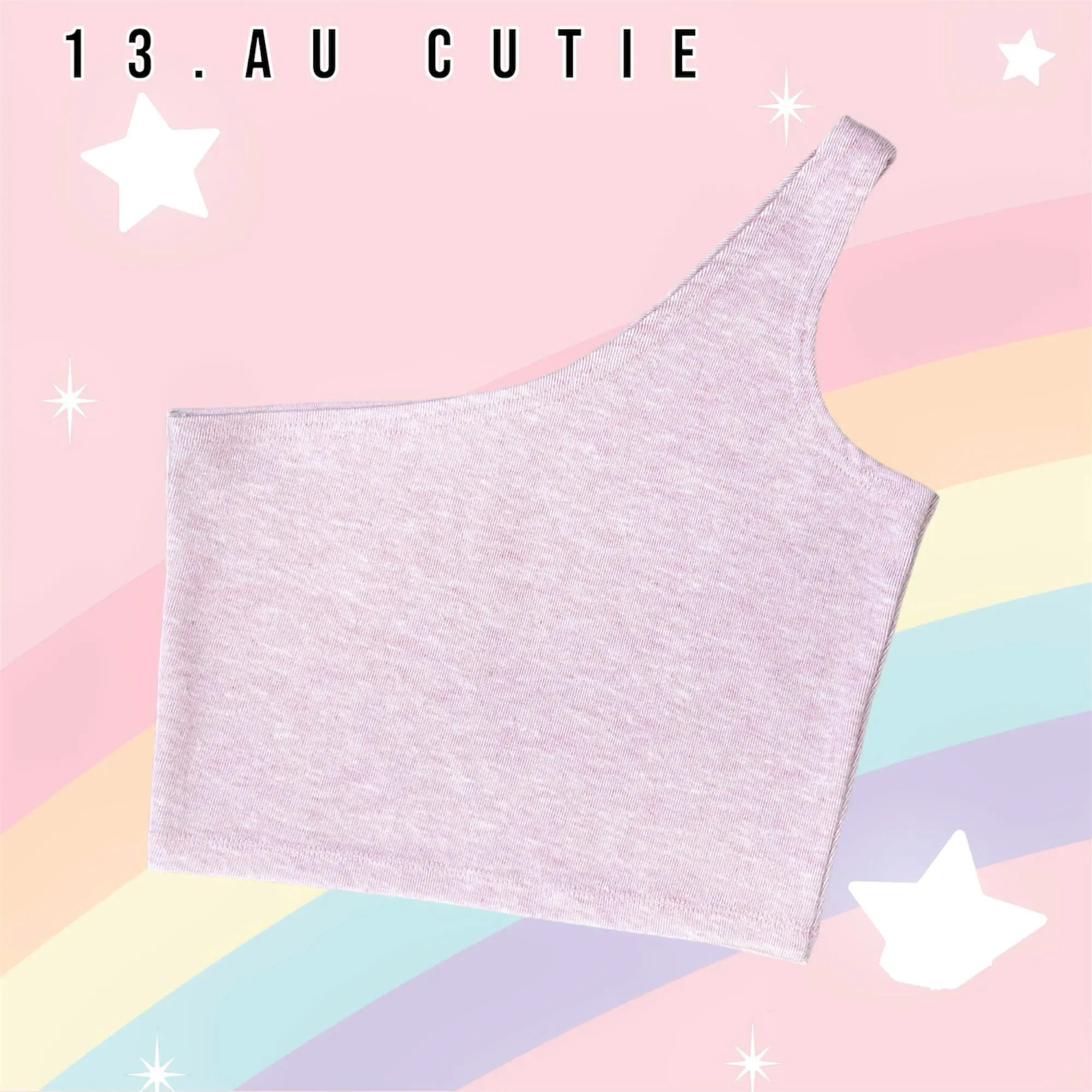 Áo Môt Bên Vai Hoạ Tiết Xinh 13.AU cutie