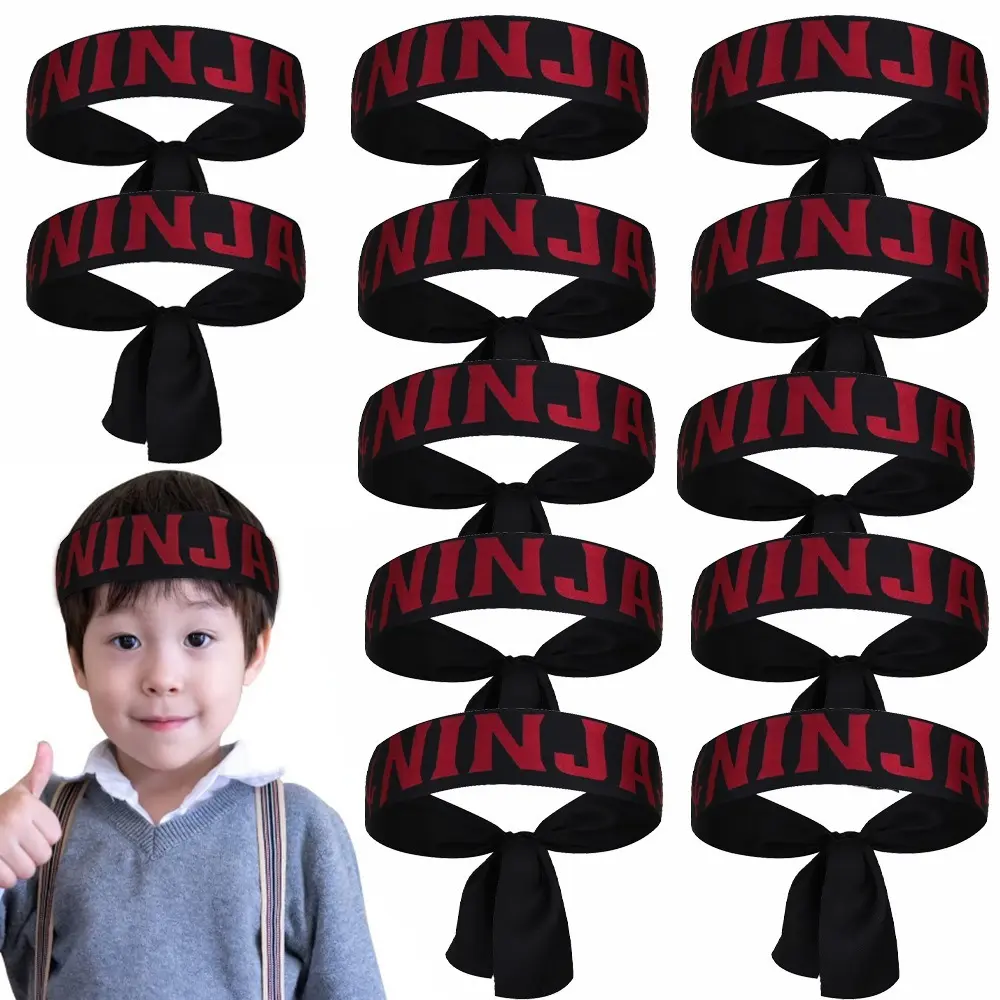 Hot Sale Ninja Karate Children's Warrior Headband Multi-purpose Breathable Ninja Karate Headband Hygroscopic Scarf Headband Birthday Themed Items