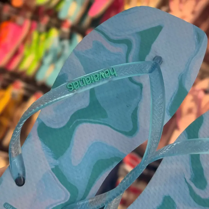 Havaianas Square Jelly Chinelo Brasileiro com Tiras Quadradas Translúcidas