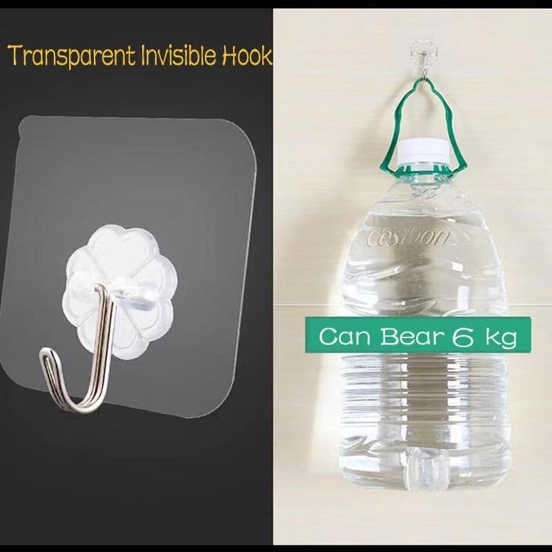 Móc Treo Tường Dính, 10 Gói, Có Thể Tái Sử Dụng, Chống Trượt, Không Đánh Dấu, Chịu Lực, Thích Hợp Cho Phòng Tắm Và Nhà Bếp, Hình Dán 3