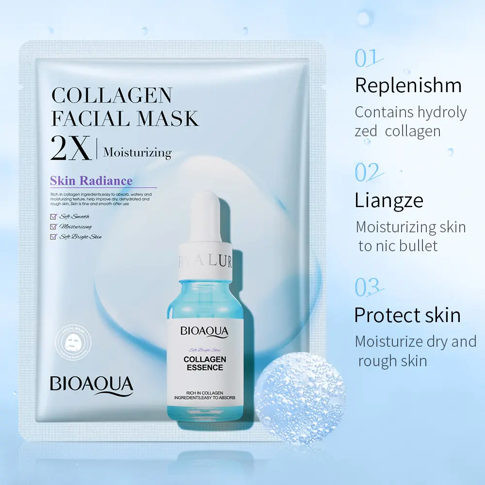 Centella Asiatica Collagen Facial Mask Moisturizing Refreshing Moisturizing Facial Mask Foreign Trade Cross-Border Wholesale
