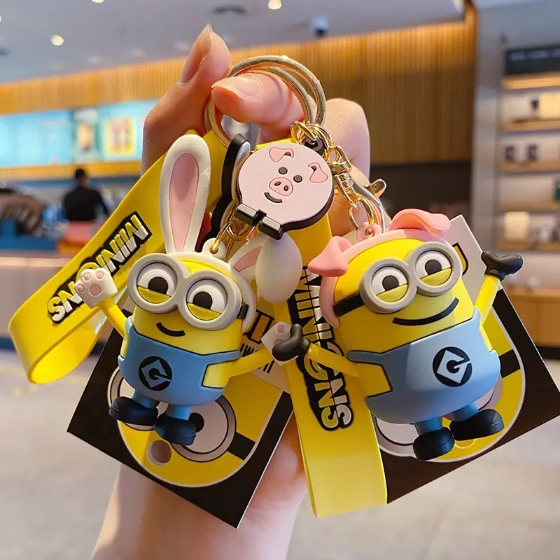 Gantungan Kunci Kartun Minion Lucu Gantungan Kunci Tas Sekolah Liontin