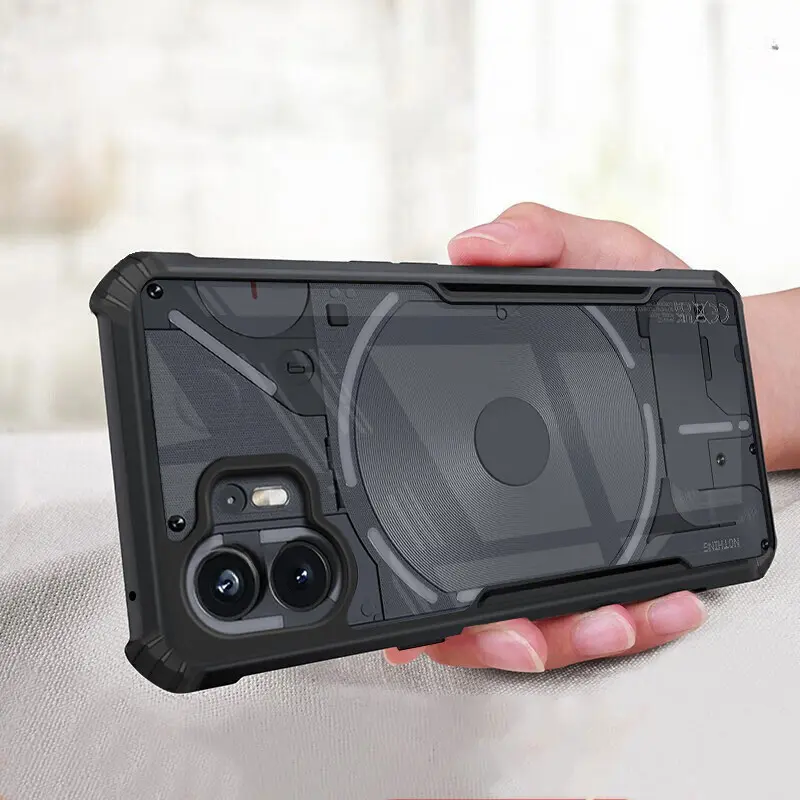 Nothing Phone (2) Phone (1) Case Edge-Reinforced Shockproof Cushion Back Clear Hybrid Transparent Hard Casing