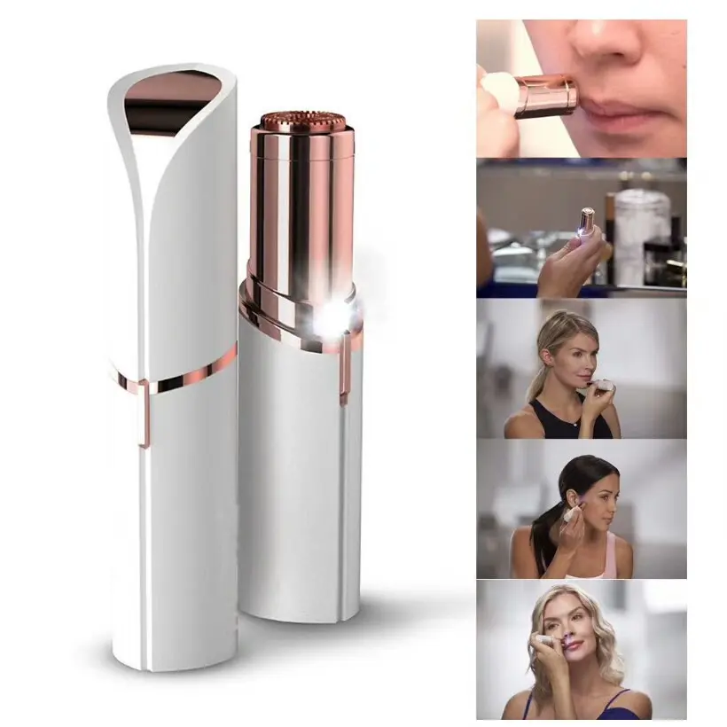 Máy Cạo Tẩy Lông Tơ Finishing Touch Flawlbss - Dụng Cụ Tỉa Lông Tơ Mini Hình Thỏi Son Sạc Tích Điện Nhỏ Gọn Tiện Lợi