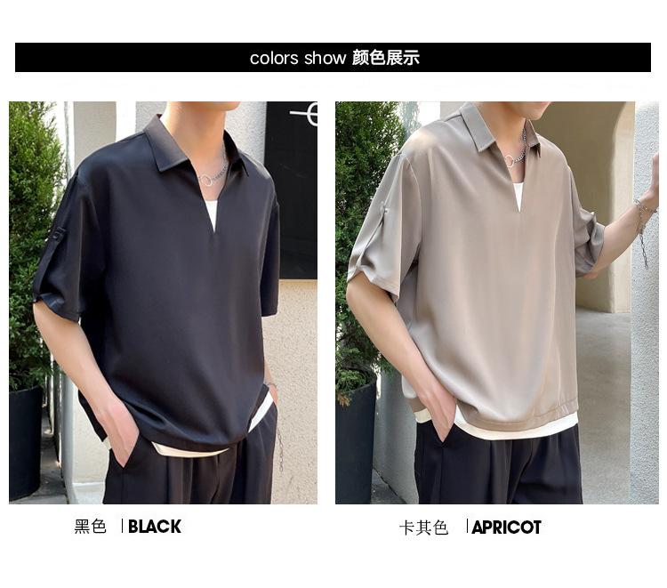 Product Introduction of Men's Polo Shirt 2025 New Short Sleeve T-Shirt - Casual Collar Top for Men, Trendy & Breathable, Wholesale Bulk Discount 4