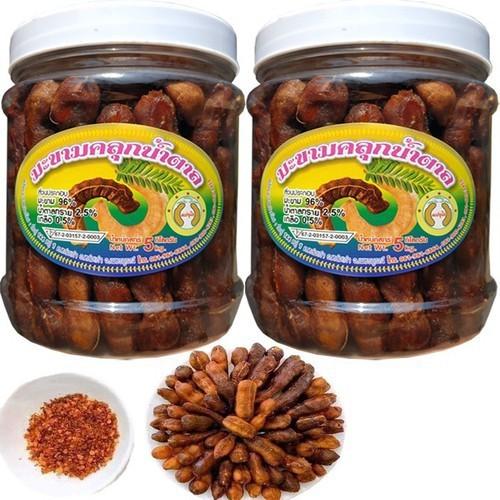 Combo 2 hủ hoặc 1 hủ Me Lào Tách Vỏ Sấy Mộc Kèm Muối Ớt Chấm Hộp 500gr/hủ Snack Ăn Vặt