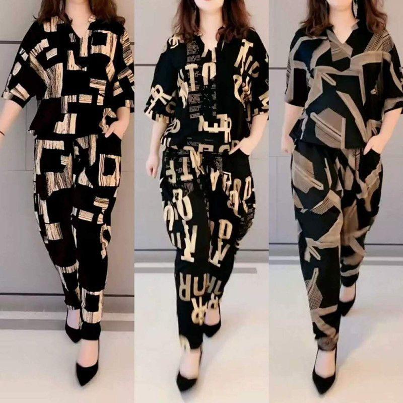 Product Introduction of Quần Áo Nữ Cỡ Lớn Một Mảnh / Bộ Đồ, Bộ Đồ In Hình Mùa Hè 2024, Dành Cho Cô Gái Béo, Dáng Rộng Che Bụng, Bộ Đồ Hai Mảnh, Thời Trang 1