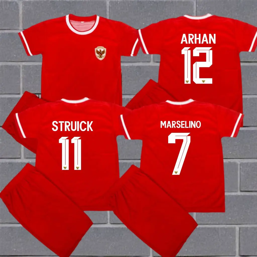 JERSEY TIMNAS MERAH/BAJU ARHAN/STRUICK/MARSELINO TIMNAS INDONESIA