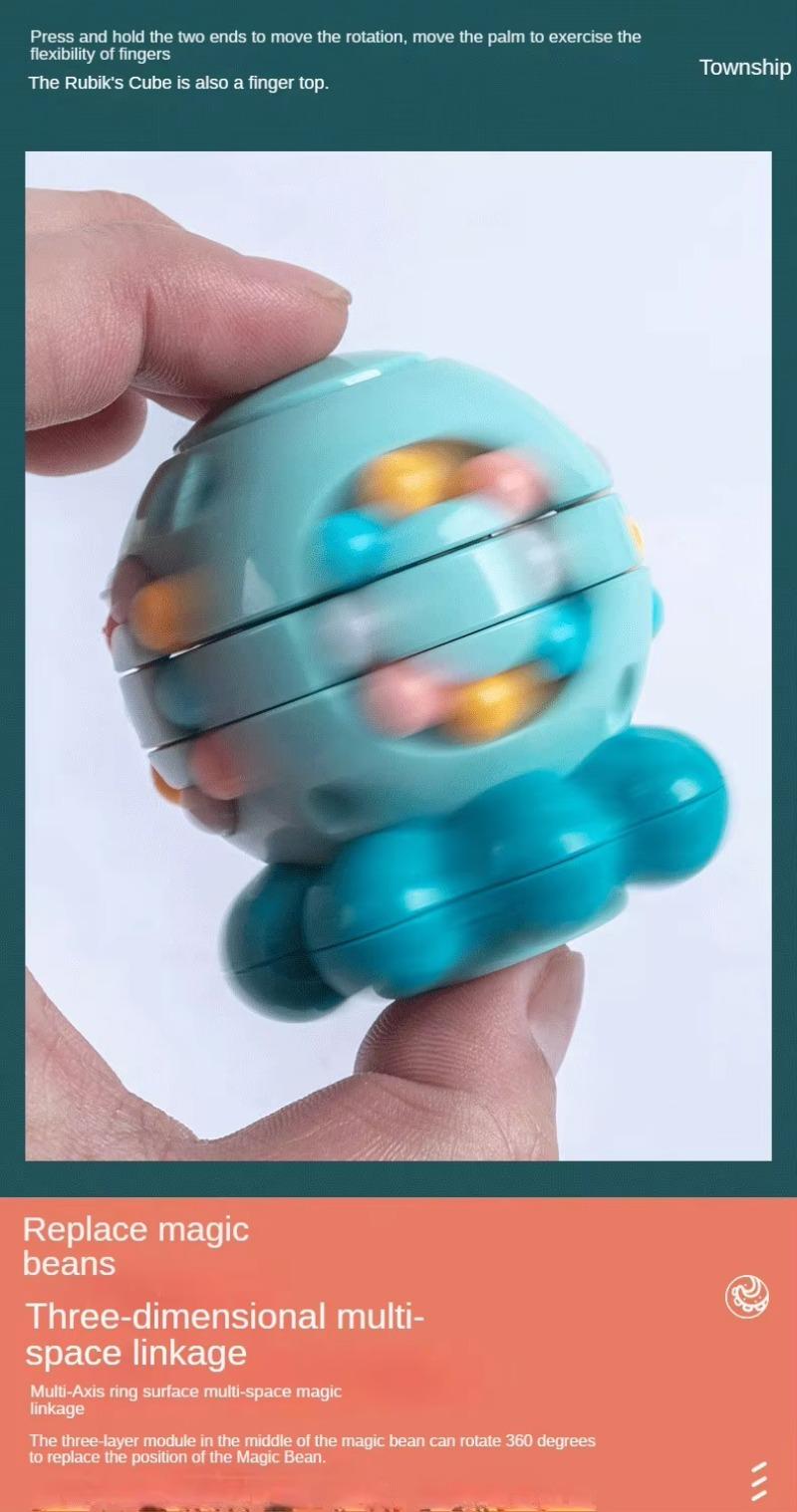 Product Introduction of 3D octopus spherical tank cube toy children's magic beans puzzle octopus Christmas birthday gift toy 4