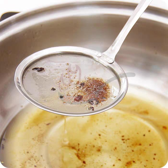 Saringan Minyak Teh Kopi Tepung Halus Stainless Serbaguna /Saringan Minyak Tepung Kopi Teh Goreng Serok Jaring Halus Full Stainless Steel Strainer Serbaguna tahan karat saringan saringan bumbu stainless saringan  gorengan saringan besi 3