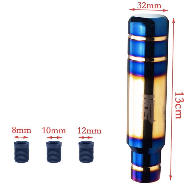 Núm Chuyển Số, Phong Cách Ngọn Lửa Xanh JDM, Chất Liệu Nhôm Vàng, 18cm, Đầu Cần Số Sang Số, Thích Hợp Cho Ô Tô Thông Dụng 3