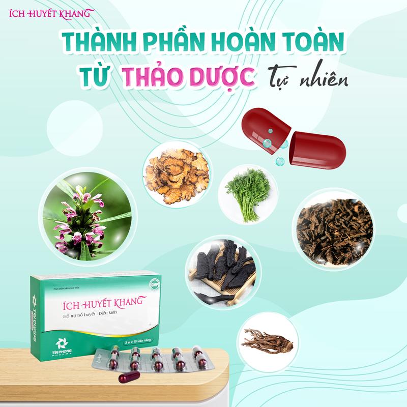 Viên Uống Ích Huyết Khang Hỗ Trợ Giảm Rối Loạn Chu Kì, Điều hòa chu kỳ Hộp 30 Viên TTP002 3