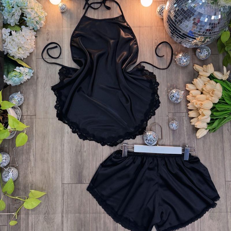 Bộ đùi yếm bigsize 40kg -65kg yếm lụa Trơn mềm phi lụa bigsize, đồ ngủ