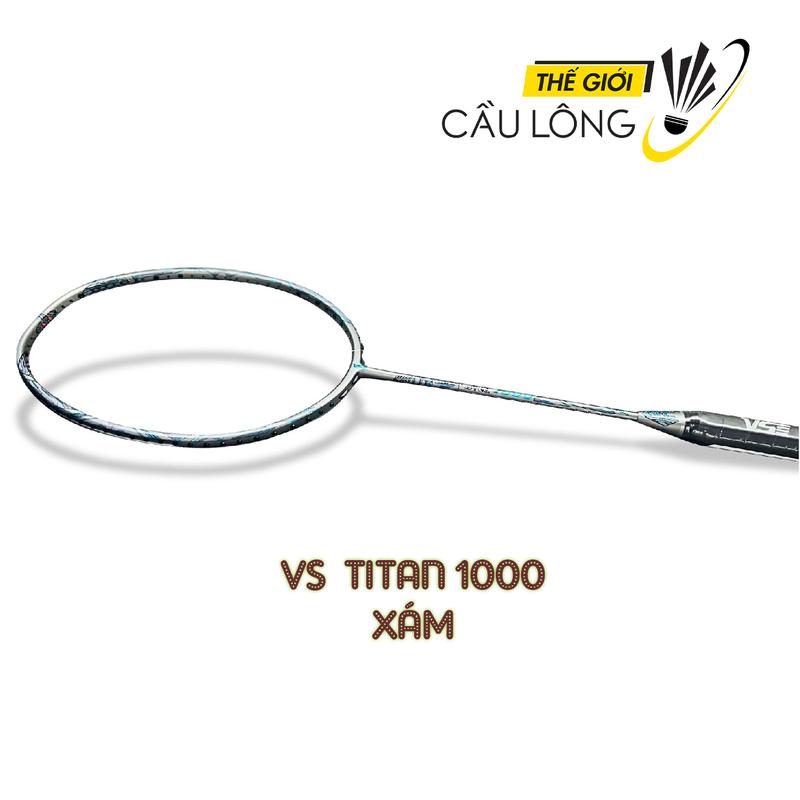 Vợt VS Titan 1000 xám tặng quấn cán Kalovi màu ngẫu nhiên 01 Bộ cước màu ngẫu nhiên Sport Cán vợt Vợt Cầu Lông Cầu Lông Cacbon
