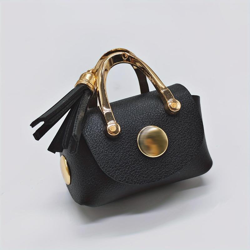 Fashionable Mini PU Leather Keychain Wallet with Tassel, 1 Count Durable Keychain Ring, Suitable for Storing Coins, Keys and Earplugs, Very Suitable for Women's Fashion Accessories 8