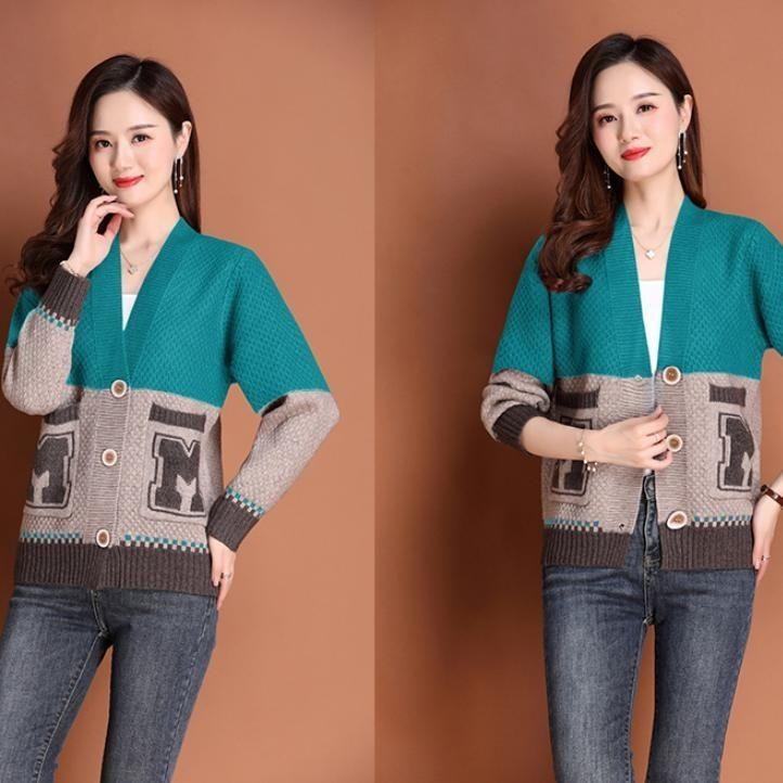 Áo Len Cardigan Dệt Kim, Dáng Rộng Vừa Vặn, Dễ Phối Đồ Dành Cho Áo Khoác Nữ 5