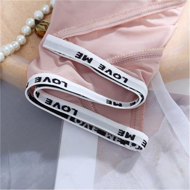 Quần Lót Nữ Lụa Lạnh Mùa Hè, Gợi Cảm, Dễ Thương Và Gợi Cảm, Thoáng Khí, Không đường May, Cạnh Chữ, Quần Tam Giác Thoải Mái, Năm 2024 3