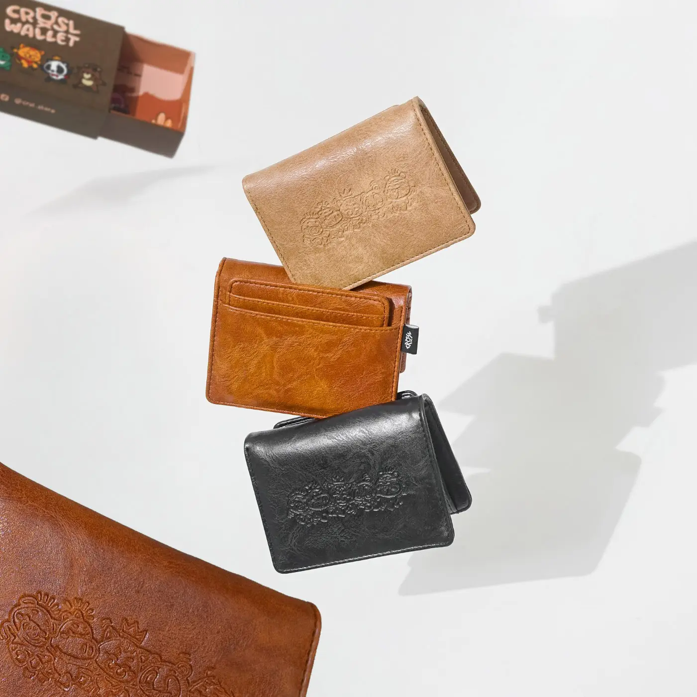 CRSL Walther Wallet | Dompet Pria Wanita Kulit | GRATIS CARD HOLDER Kartu Uang Id Karakter | Wallet Mini Free gift box