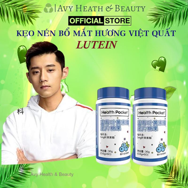 Viên Kẹo Bổ Mắt Việt Quất Blueberry Lutein Ester - Kẹo Cải Thiện Trí Lực Hương Việt Quất Health Pocket