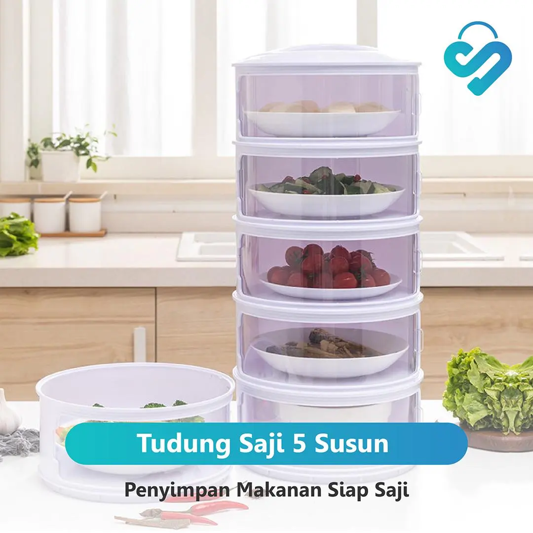 [SHS] | Rak Penyimpanan Makanan 4 Susun 5 Susun | Tudung Saji Susun | Food Rack Storage