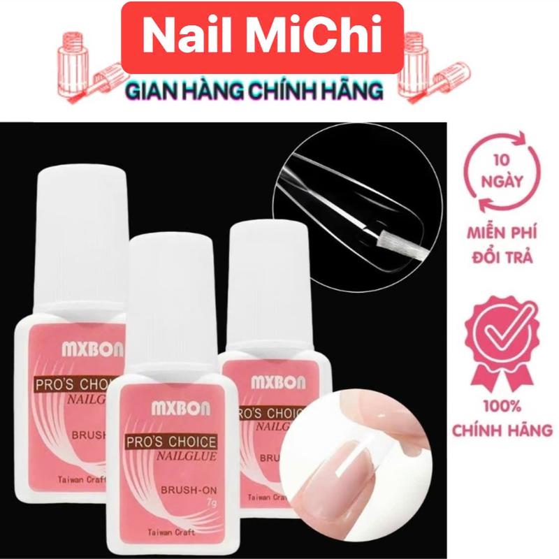  Keo MxBon tem hồng loại chuẩn xịn keo dán móng giả Charm đá chính hãng chai 7g keo Nail MiChi 