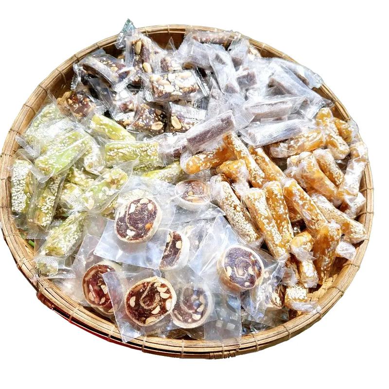 500gr KẸO MIX 6 VỊ ( MÈ, CUỘN, ĐẬU, GỪNG, DỨA)_ đặc sản cà mau Snack