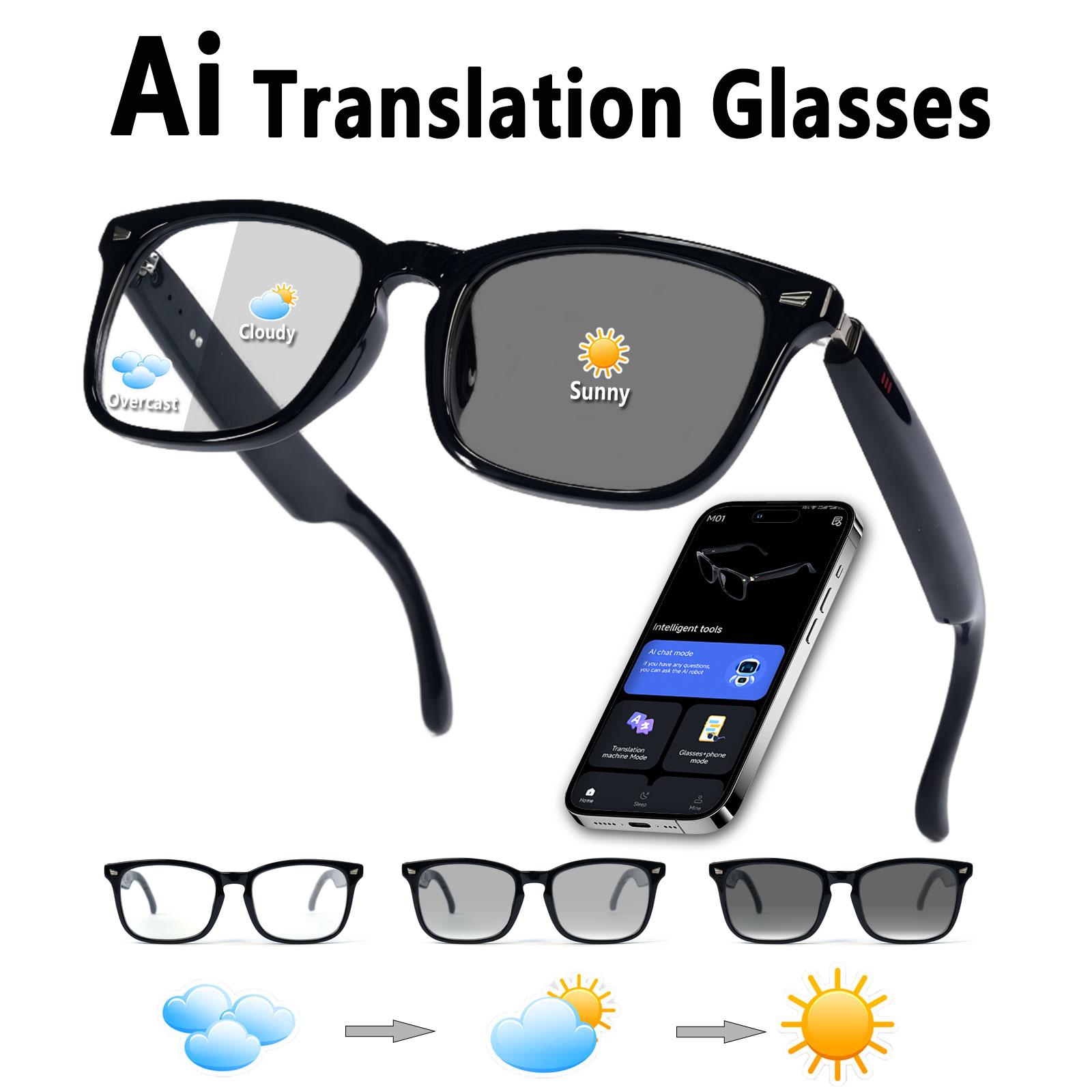 Smart glasses, app translation, color-changing lenses, high-definition voice calls, Hi-Fi music quality, open-ear audio glasses. - Image 7