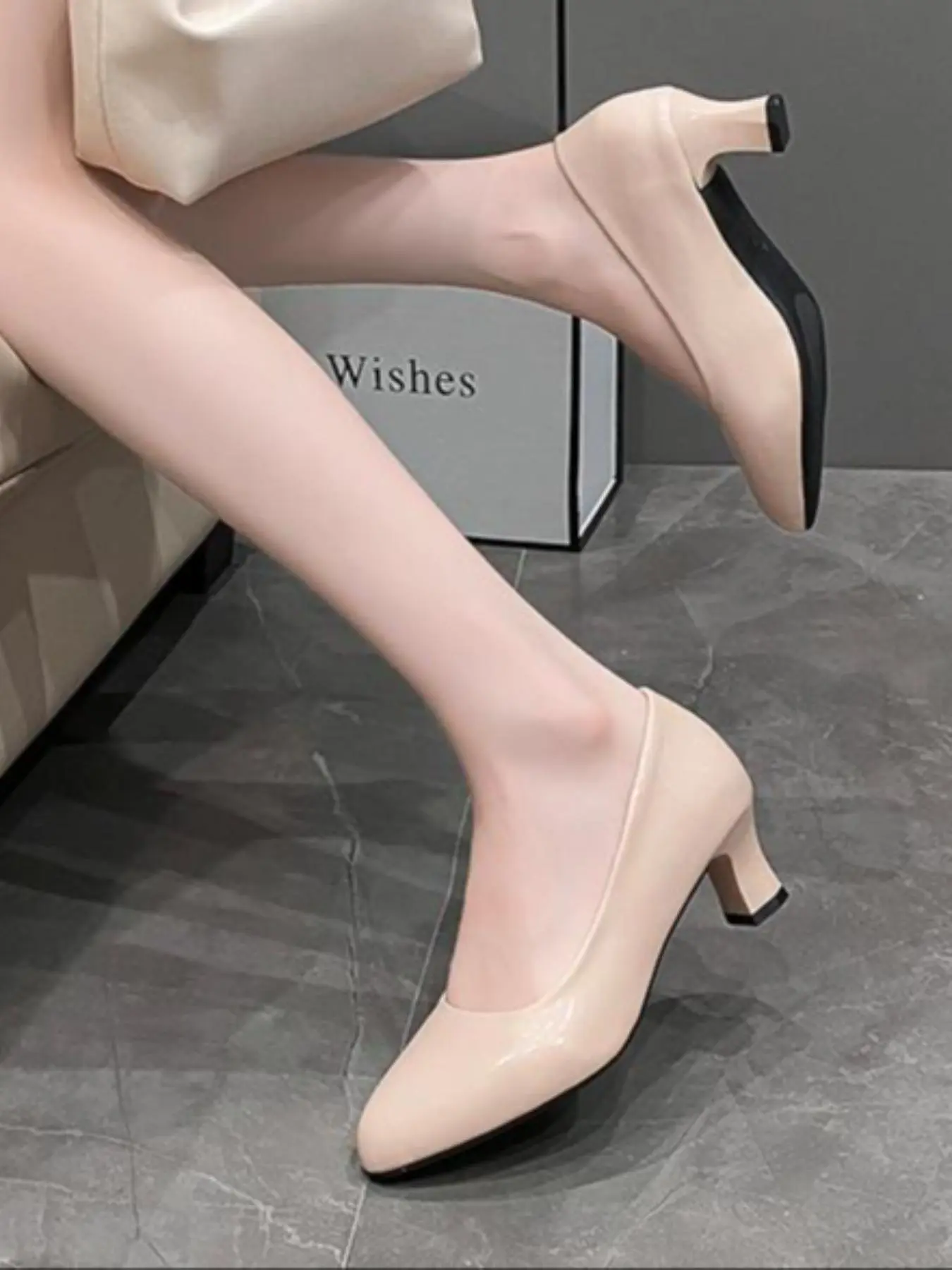 Women's Fashionable Solid Color Pointed Toe High Heel Shoes, Elegant Slip on Shoes for Daily Wear, Lightweight Breathable Comfortable Shoes for Women & Girls, Classy