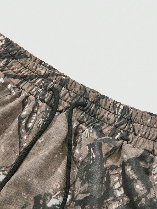 Men's Camo Letter Print Tank Top & Graphic Print Pants Two-piece Set, Loose Casual Fashion Breathable Two Piece Outfits for Daily Outdoor Wear, Men Clothes for All Seasons 5
