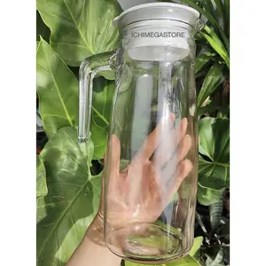 Pitcher Kaca 1.3 Liter Bulat Dengan Tutup - Teko Kaca Berkualitas