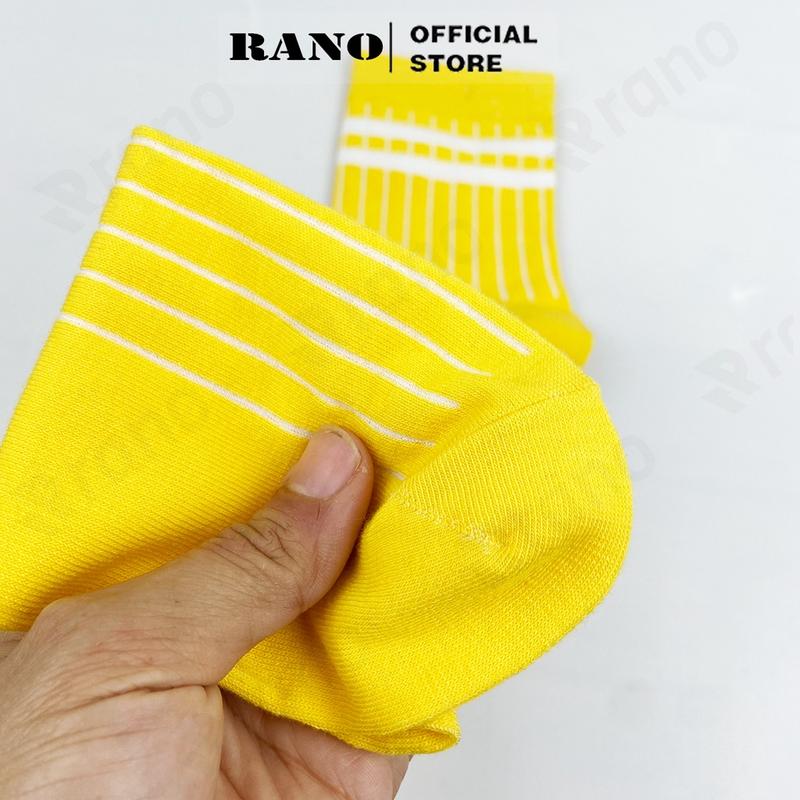 Product Introduction of Tất vớ nam nữ kẻ 2 sọc ngang cổ trung cao nhiều màu hàn quốc cotton trắng đen xanh vàng xám TAT_2SOC 20