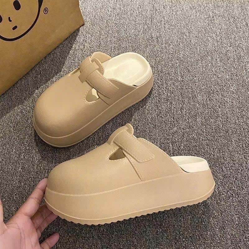 Dép sục Mây nữ đạp gót cao 5cm Eva êm mềm, Dép sục lười êm mềm EV8219 Shoes GiàY DéP