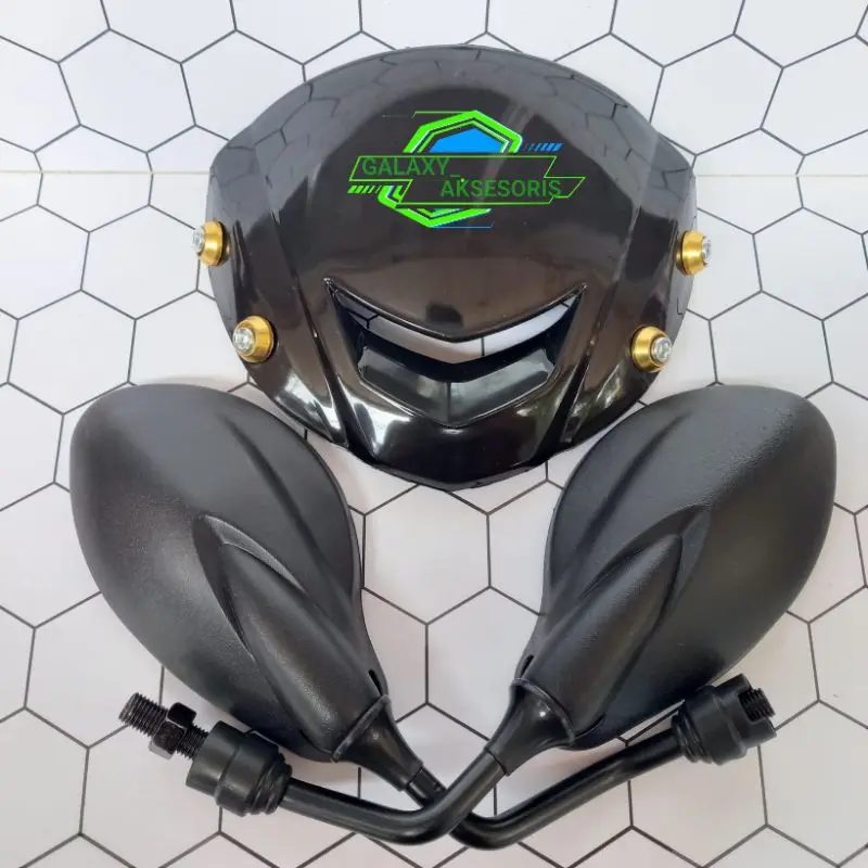 VISOR JUPITER Z1 JUPITER ROBOT SETT SPION X1 HITAM UNIVERSAL Accessories Akrilik Baut Motor Foto Motorcycle 3