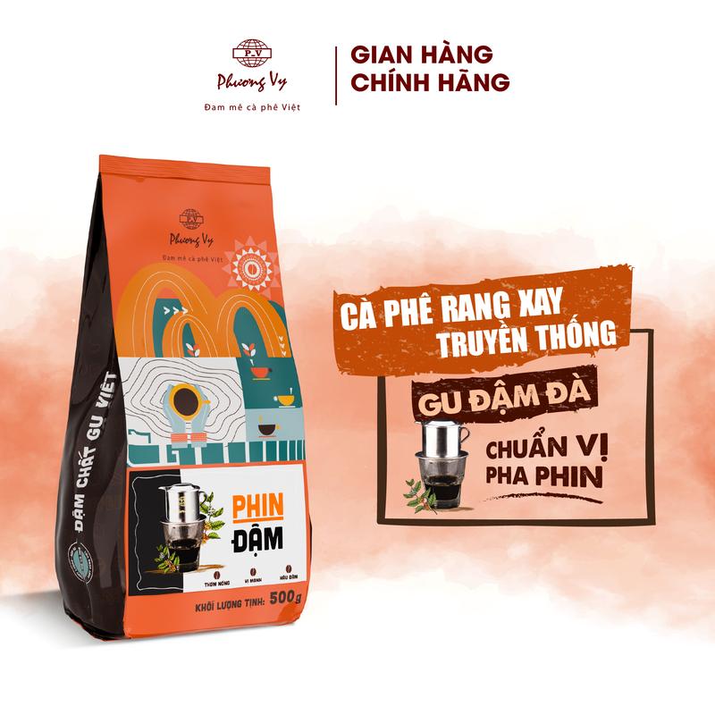 Cà Phê Truyền Thống Phin Đậm 500g, cafe thơm nồng, hậu đậm bán quán/takeaway, Phương Vy Coffee