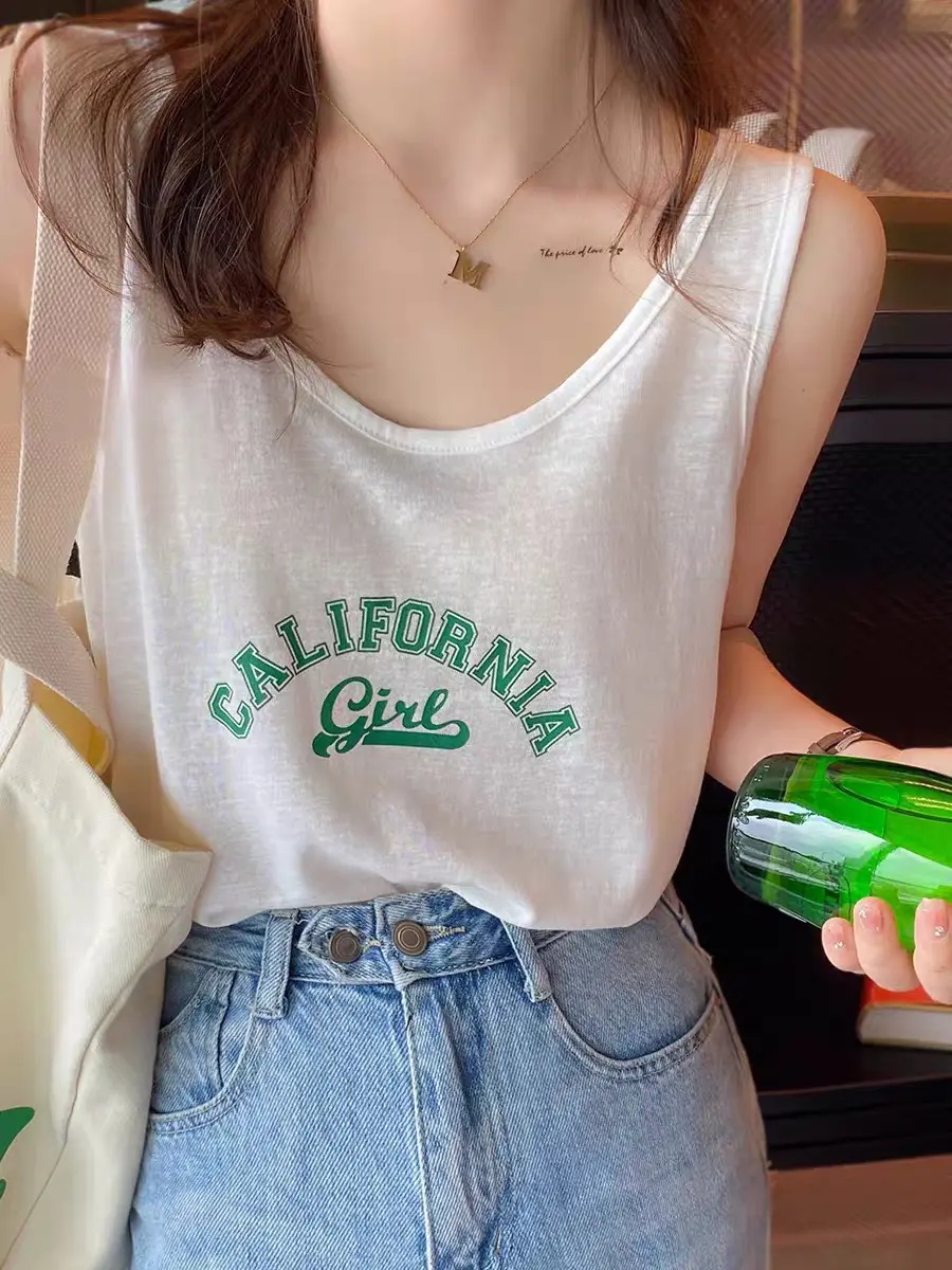 ANHSTORE1608  Áo thun 3 lỗ nữ in hình thời trang , chất thun xược siêu thấm hút , phom rộng dễ mix tất cả trang phục Women  tank nu top