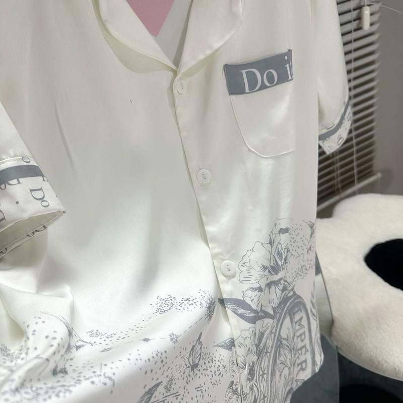 New LAC - Pijama phối chữ Do it Lụa Satin mềm mướt  - Mã LZ06 Women Kem Áo Quần Ngủ bộ đồ macnha 4