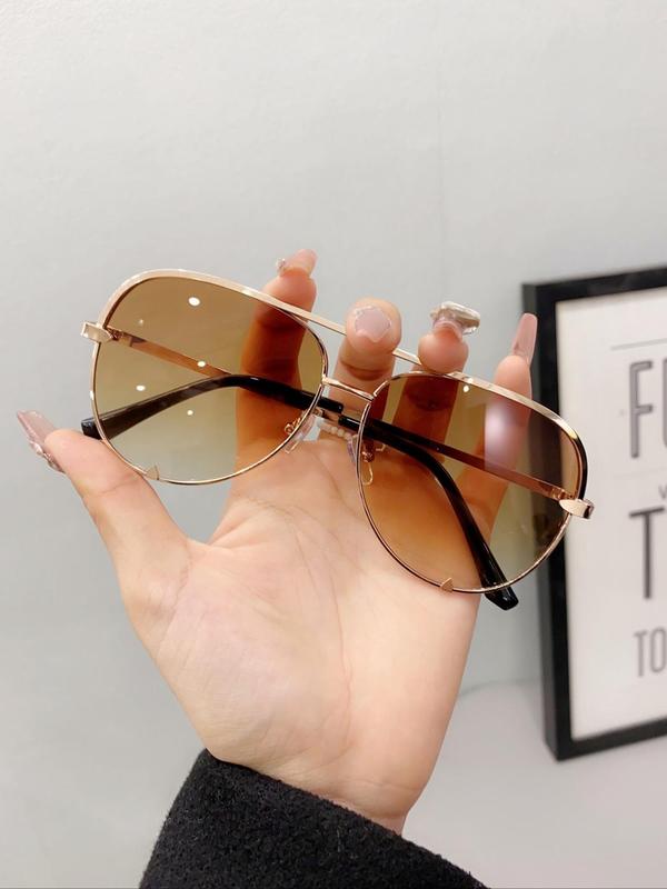 Unisex Simple Style Plain Color Sunglasses, Summer Vintage Trendy Sunglasses for Everyday Use, Fashion Accessories for Outdoor Activities 0
