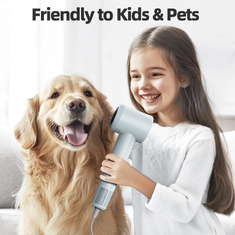 GOKOCO Secador de Cabelo de Alta Velocidade com Íons Negativos, Cuidado Profissional para os Cabelos, 1500W, 110.000 rpm